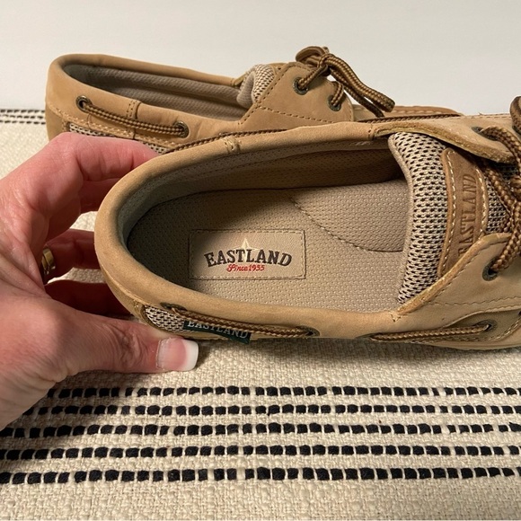 EASTLAND / Soltice Tan Leather Boat Shoes Size 7 - Picture 2 of 8